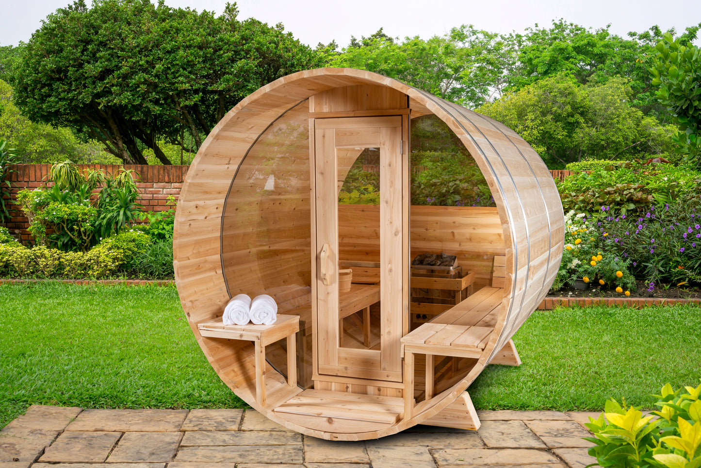 Wood Burning Leisurecraft Serenity MP Barrel Sauna