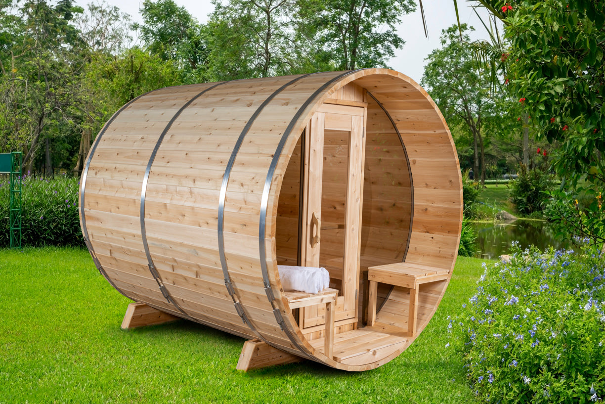 Wood Burning Leisurecraft Serenity MP Barrel Sauna